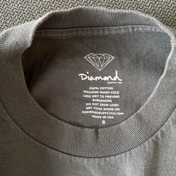 Diamond Supply - Gray Tshirt with yellow print - Picture 3 of 6